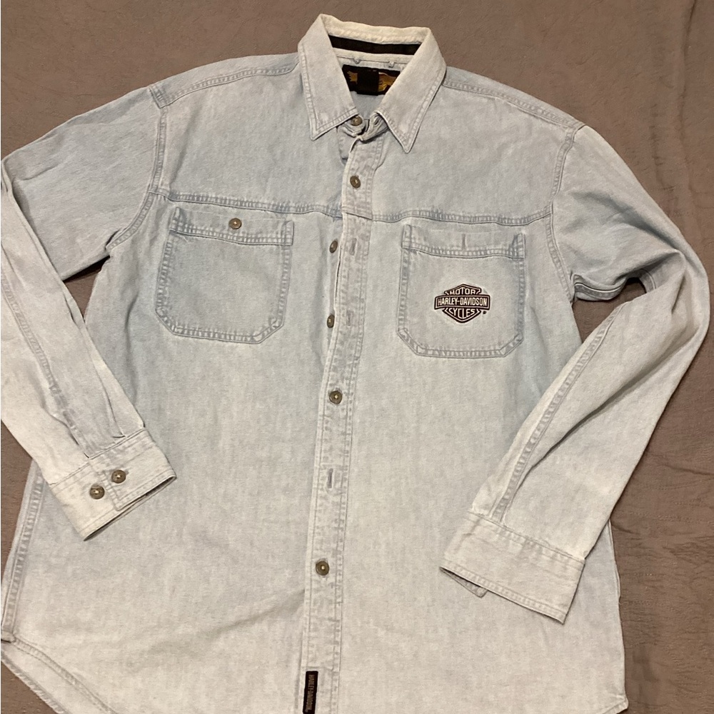 Harley-Davidson Light Blue Denim Shirt